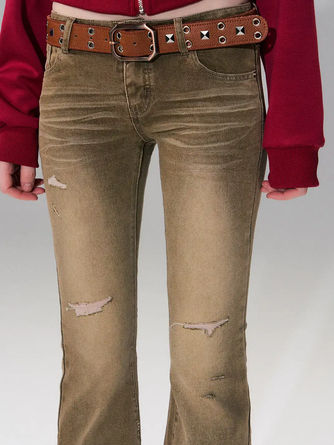 The NeverMore | Heavy-Duty Distressed Washed Ripped Jeans