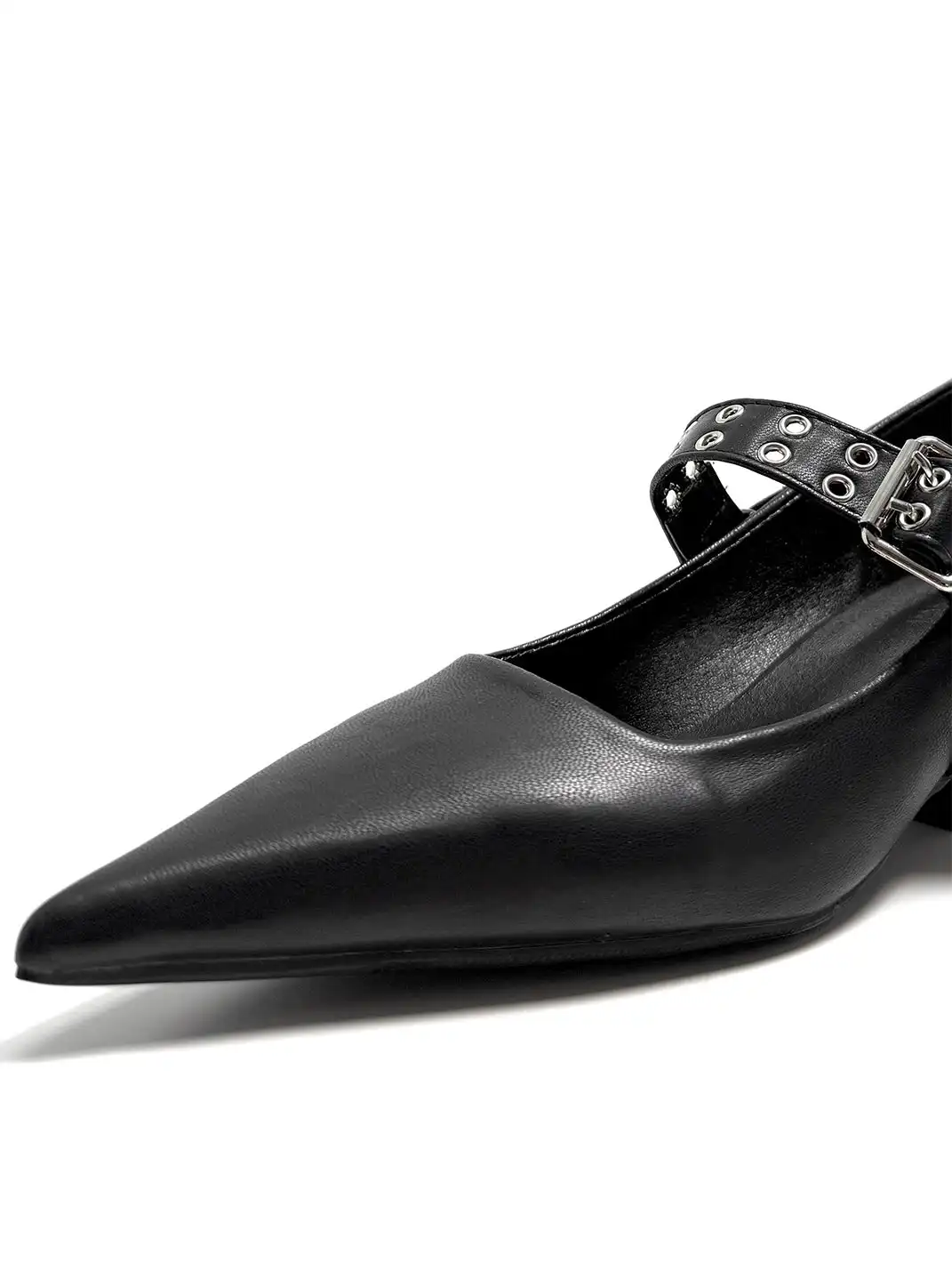ABstract Garden | Studded Chunky Heel Pointed Toe Mary Jane Shoes