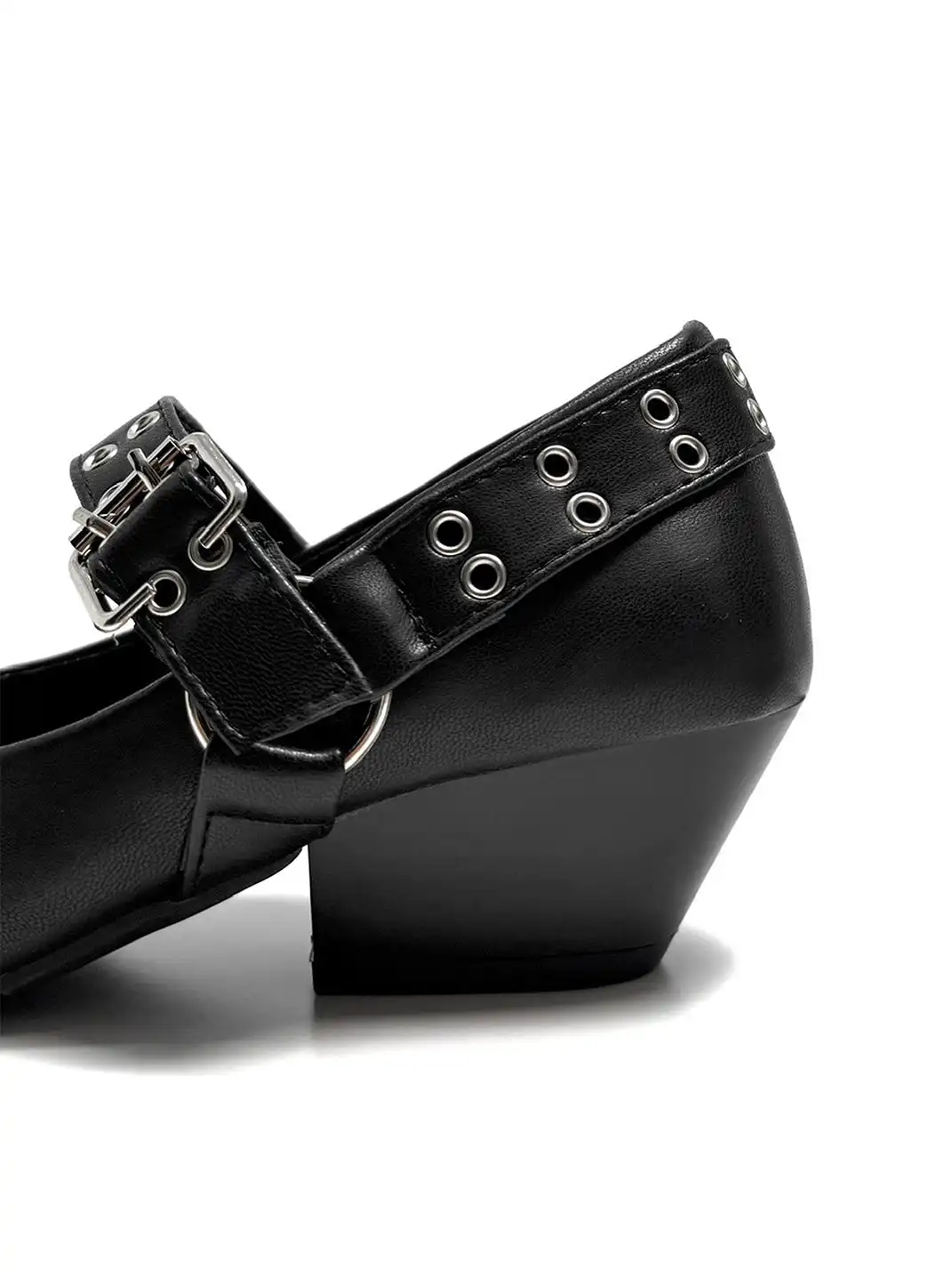 ABstract Garden | Studded Chunky Heel Pointed Toe Mary Jane Shoes