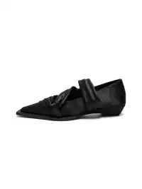 ABstract Garden | Satin Square Toe Low-Cut Shoes
