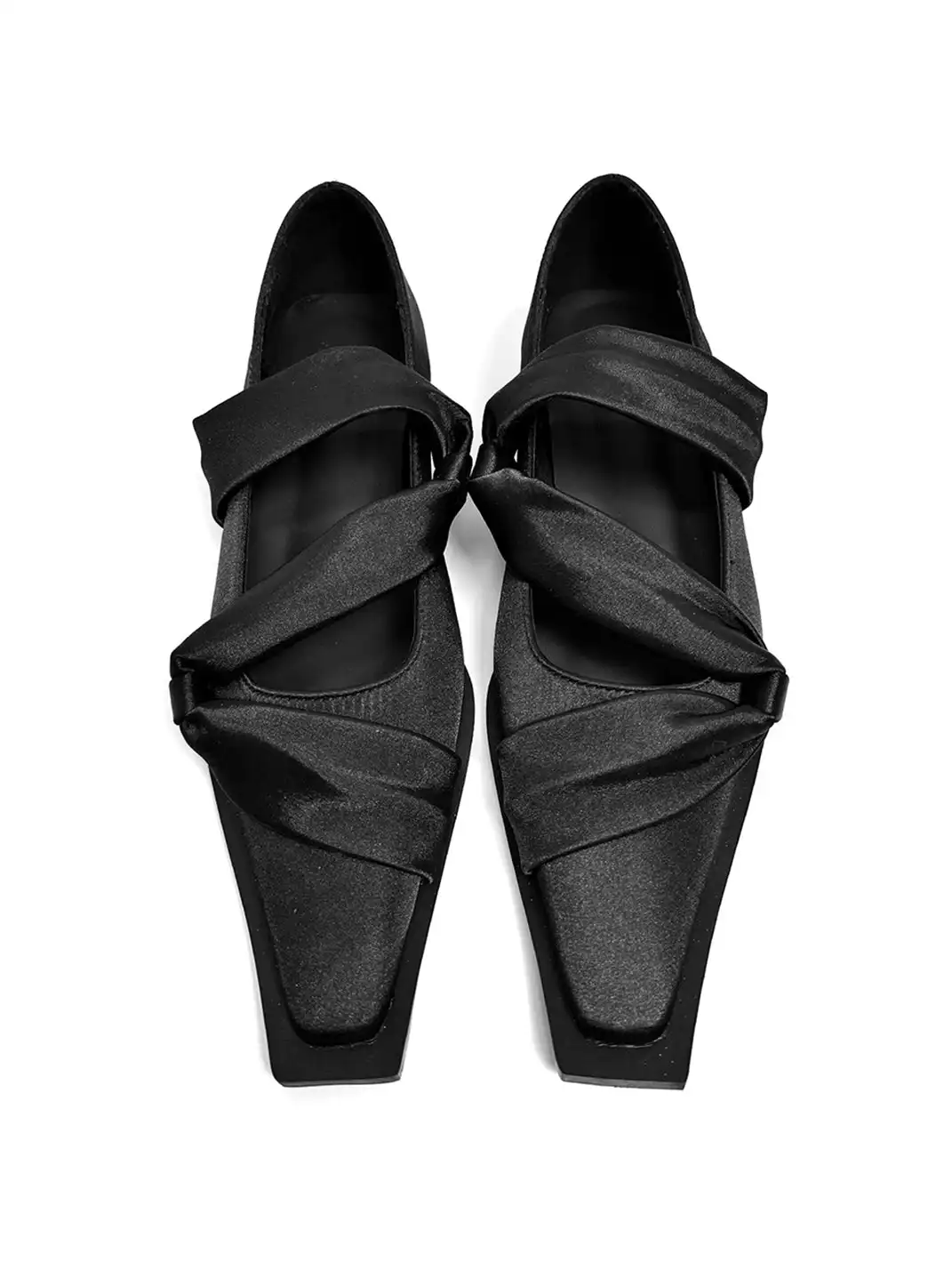 ABstract Garden | Satin Square Toe Low-Cut Shoes