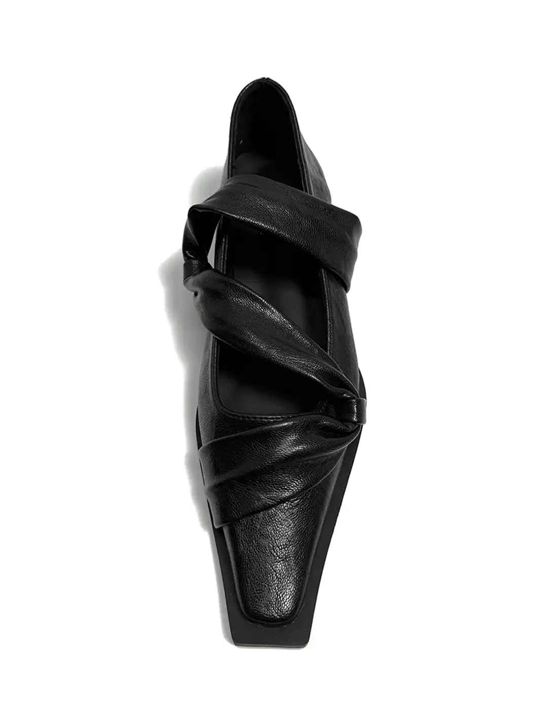 ABstract Garden | Leather Square-Toe Low-Cut Flats