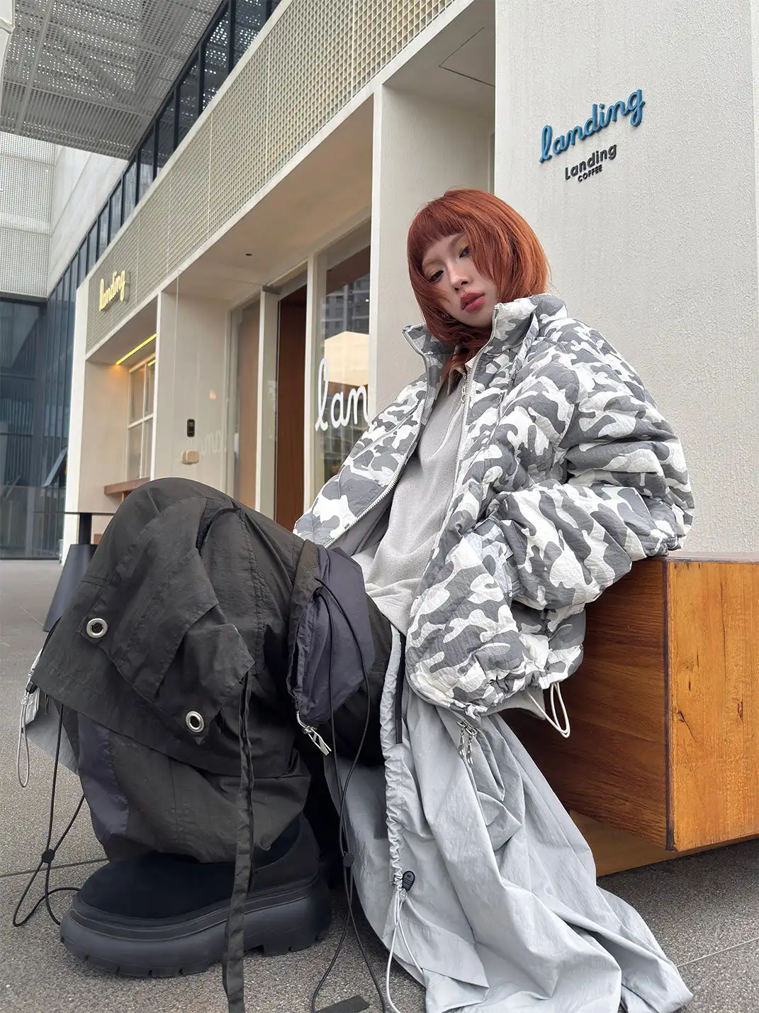 RELABEL | V-Segment Ribcage Puffer Jacket Camo