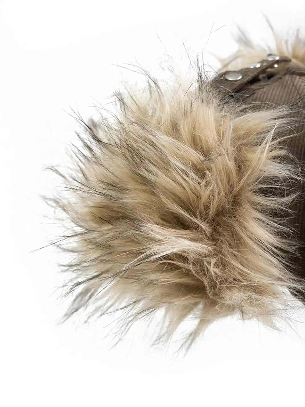 RELABEL | Faux-Fur Earflaps Corduroy Cap