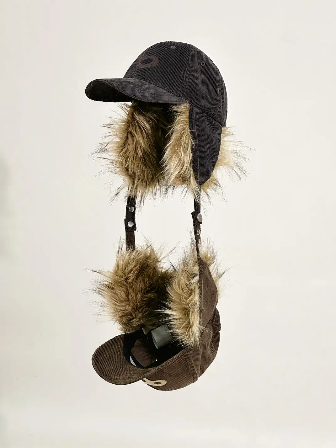 RELABEL | Faux-Fur Earflaps Corduroy Cap