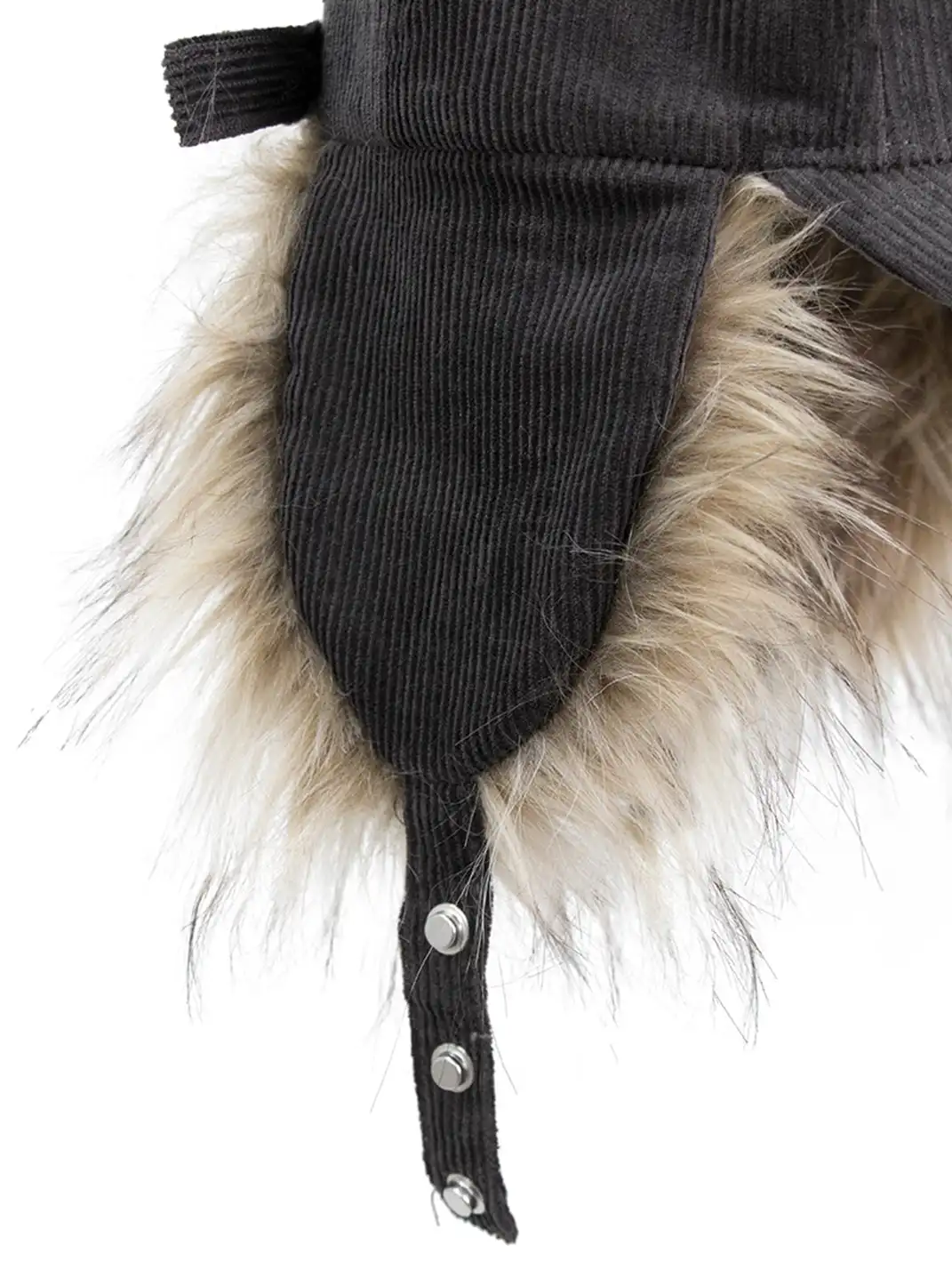 RELABEL | Faux-Fur Earflaps Corduroy Cap