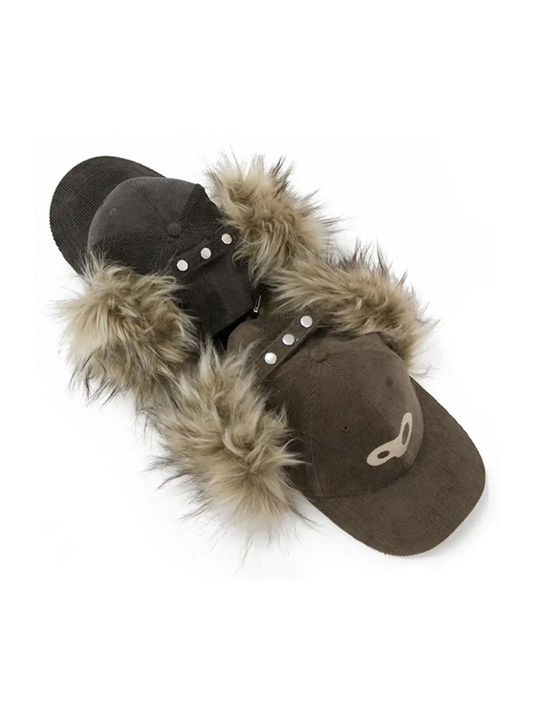 RELABEL | Faux-Fur Earflaps Corduroy Cap