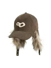 RELABEL | Faux-Fur Earflaps Corduroy Cap