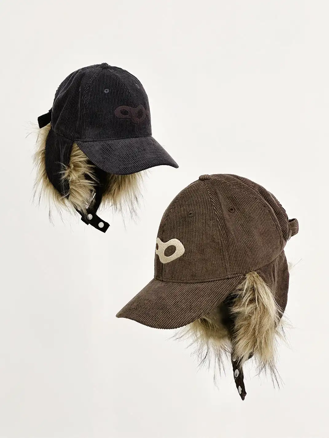 RELABEL | Faux-Fur Earflaps Corduroy Cap