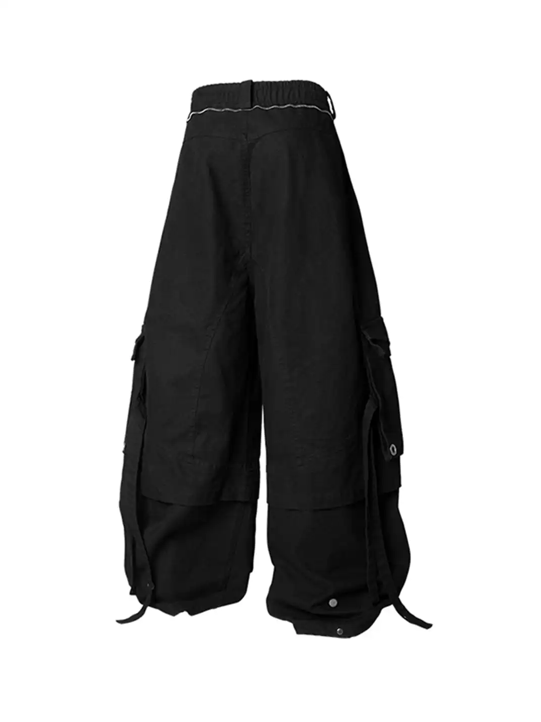 RELABEL | Multi-Pocket Detachable Scarf Distressed Cargo