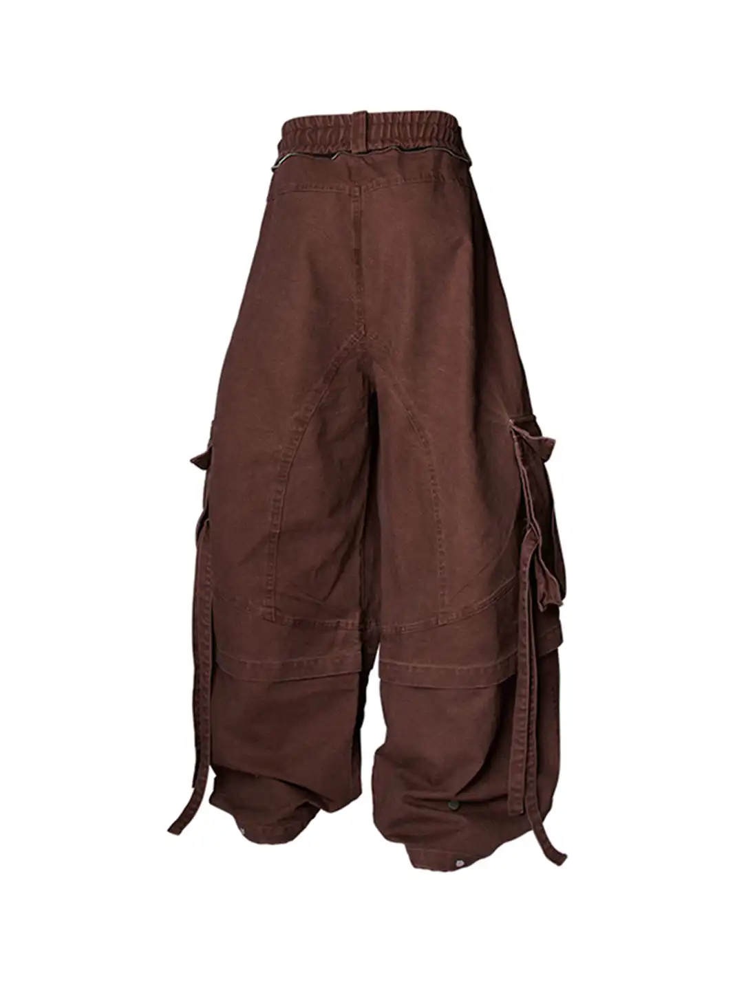 RELABEL | Multi-Pocket Detachable Scarf Distressed Cargo