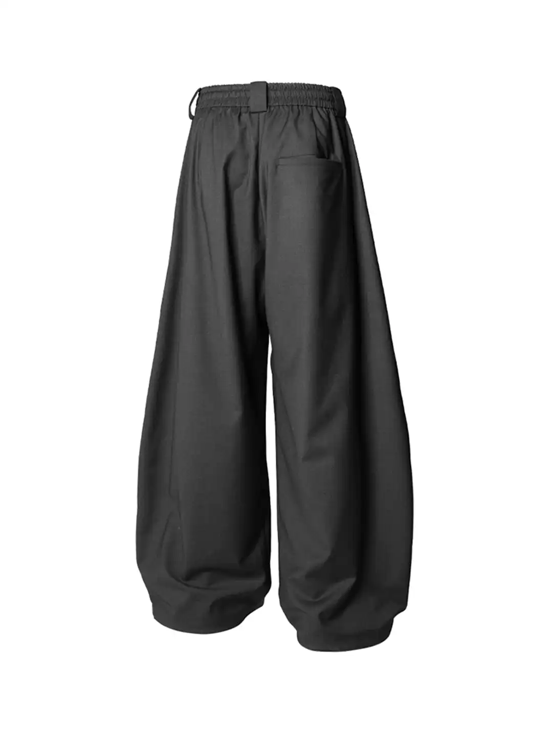 RELABEL | Pleated Drawstring Curved Wide-Leg Trousers