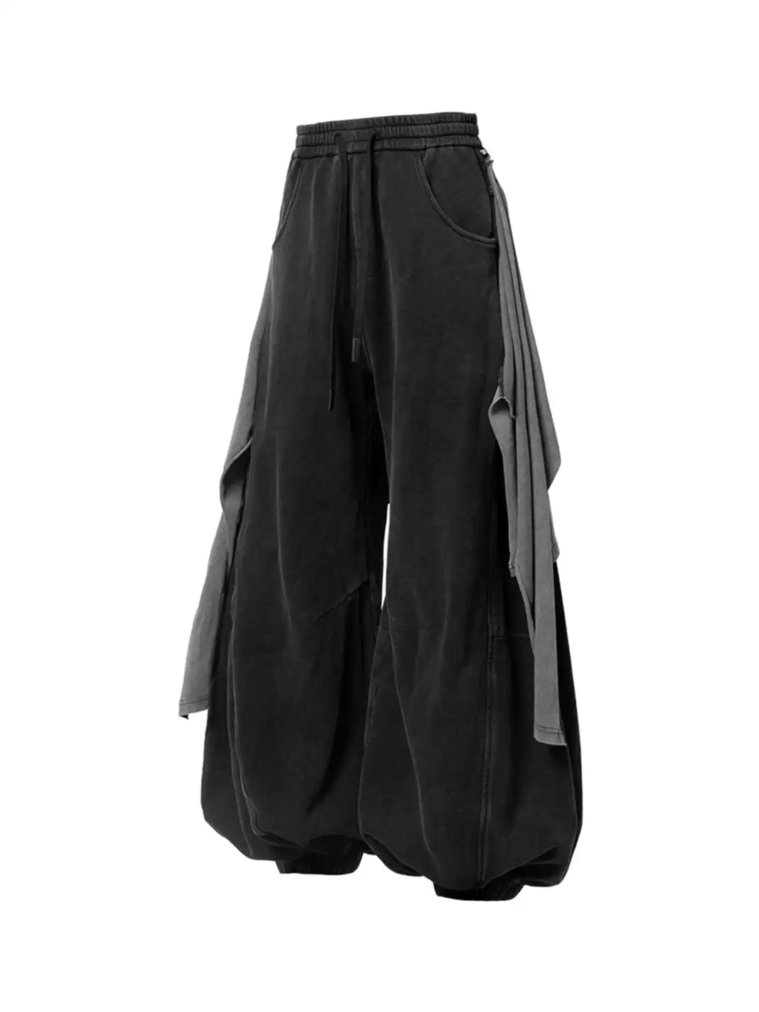 RELABEL | Detachable Back Flap Draped Balloon Pants