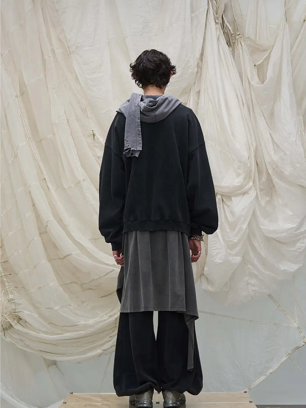 RELABEL | Detachable Back Flap Draped Balloon Pants