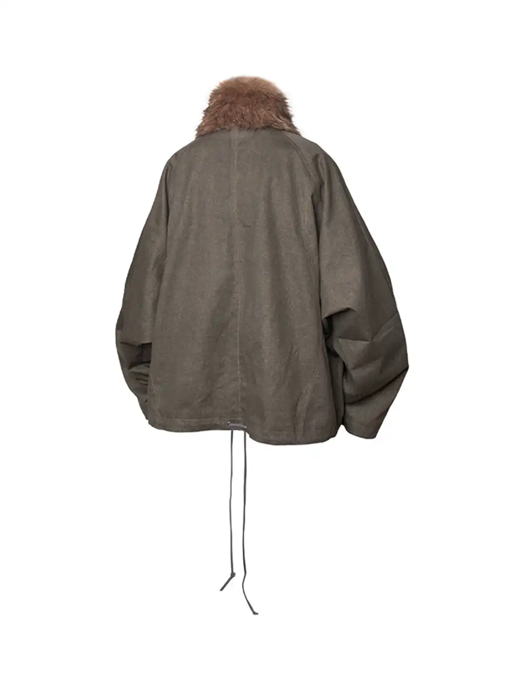 RELABEL | Detachable Faux Fur Collar Drawstring Jacket