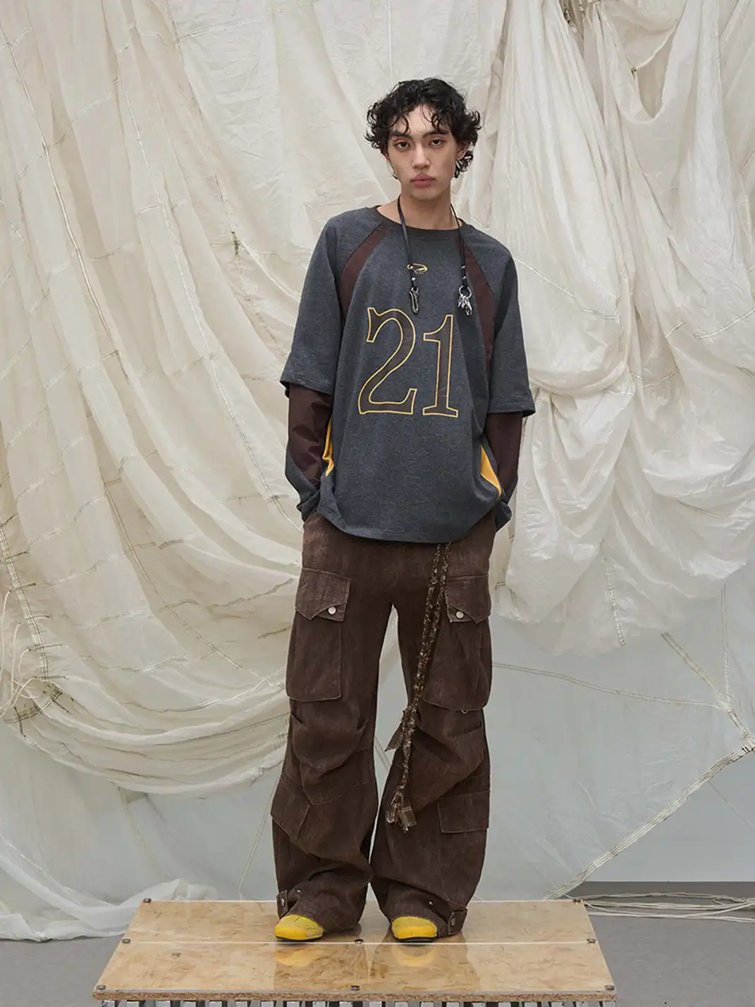 RELABEL | No.21 Spliced Layered Long-Sleeve Tee