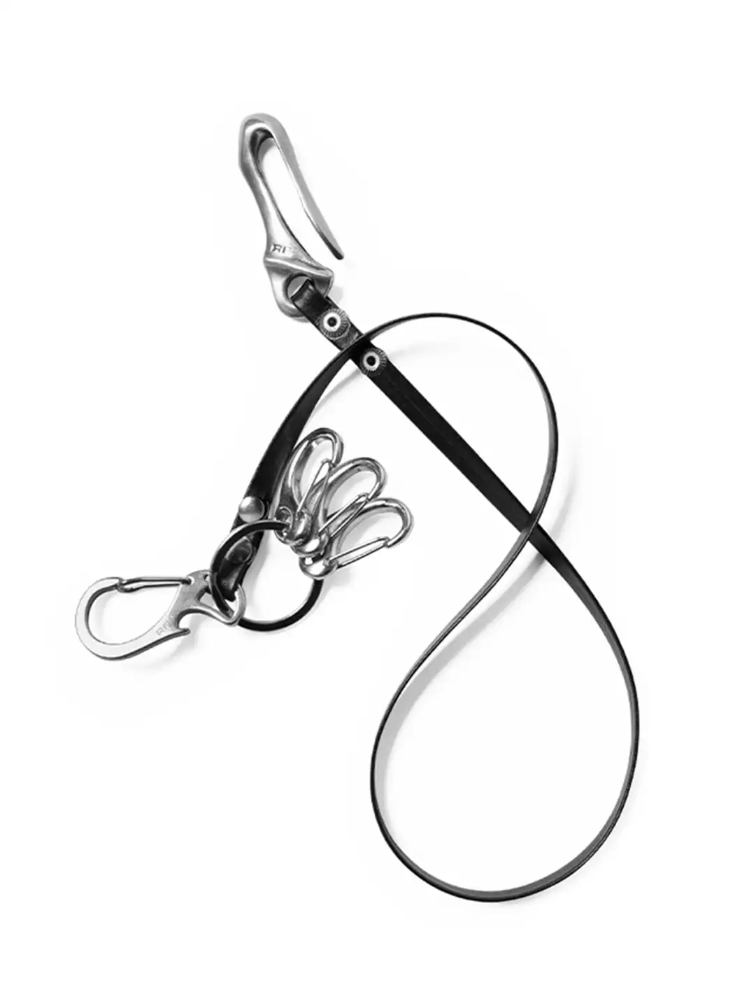 RELABEL | Multi-Hook Leather Keychain Lanyard