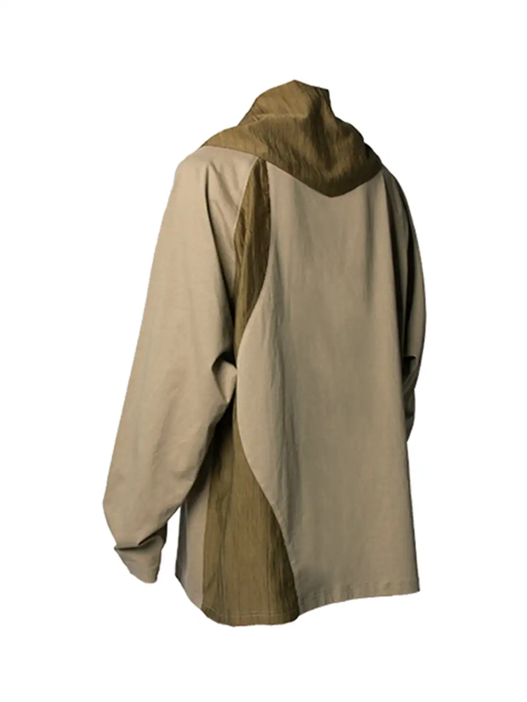 RELABEL | Color-Blocked Distressed Scarf Long-Sleeved Top