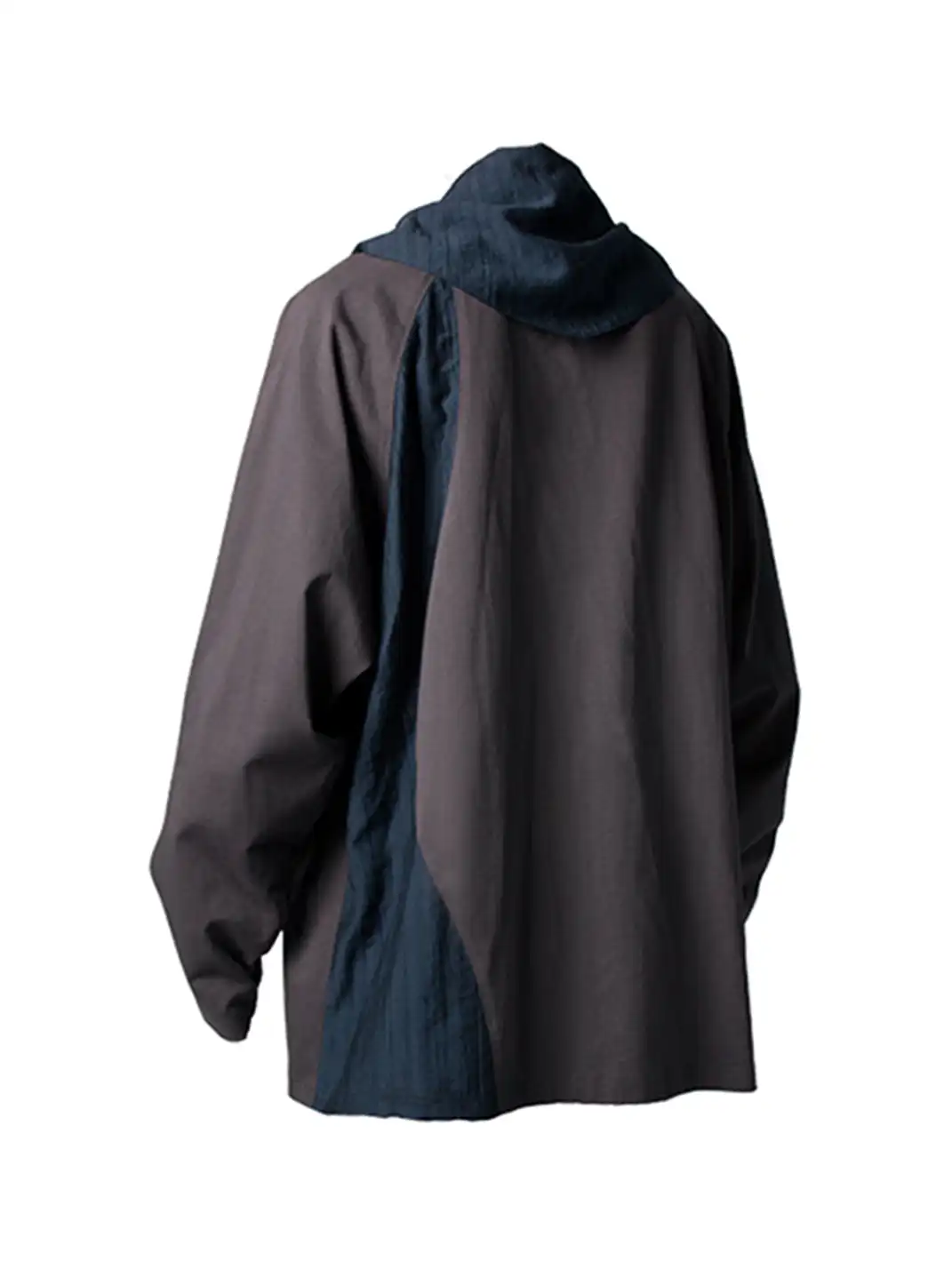 RELABEL | Color-Blocked Distressed Scarf Long-Sleeved Top
