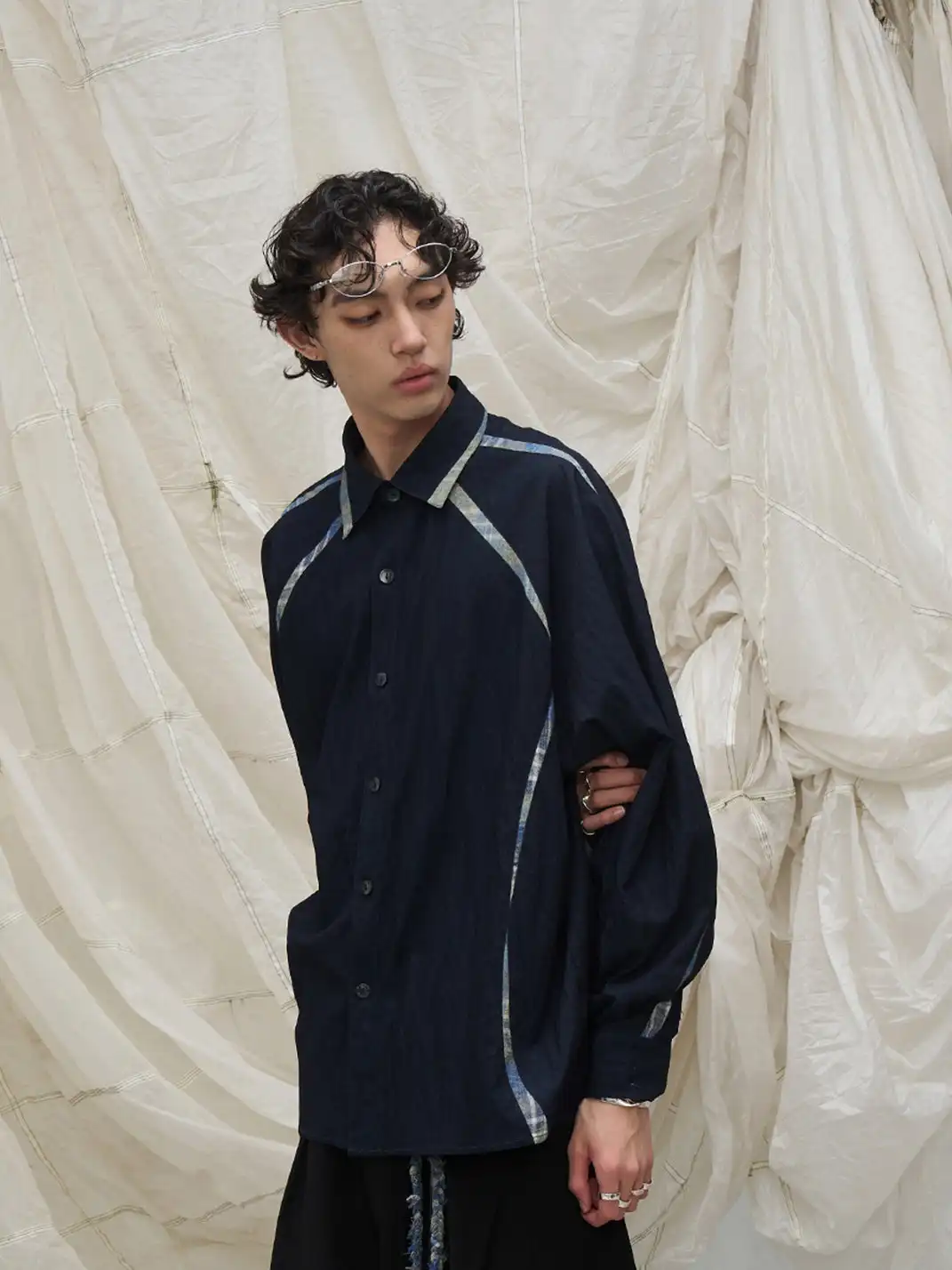 RELABEL | Curved Panel Shirt