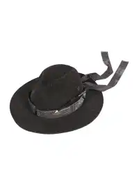 RELABEL | Wool Felt Detachable Silk-Scarf Fedora Hat