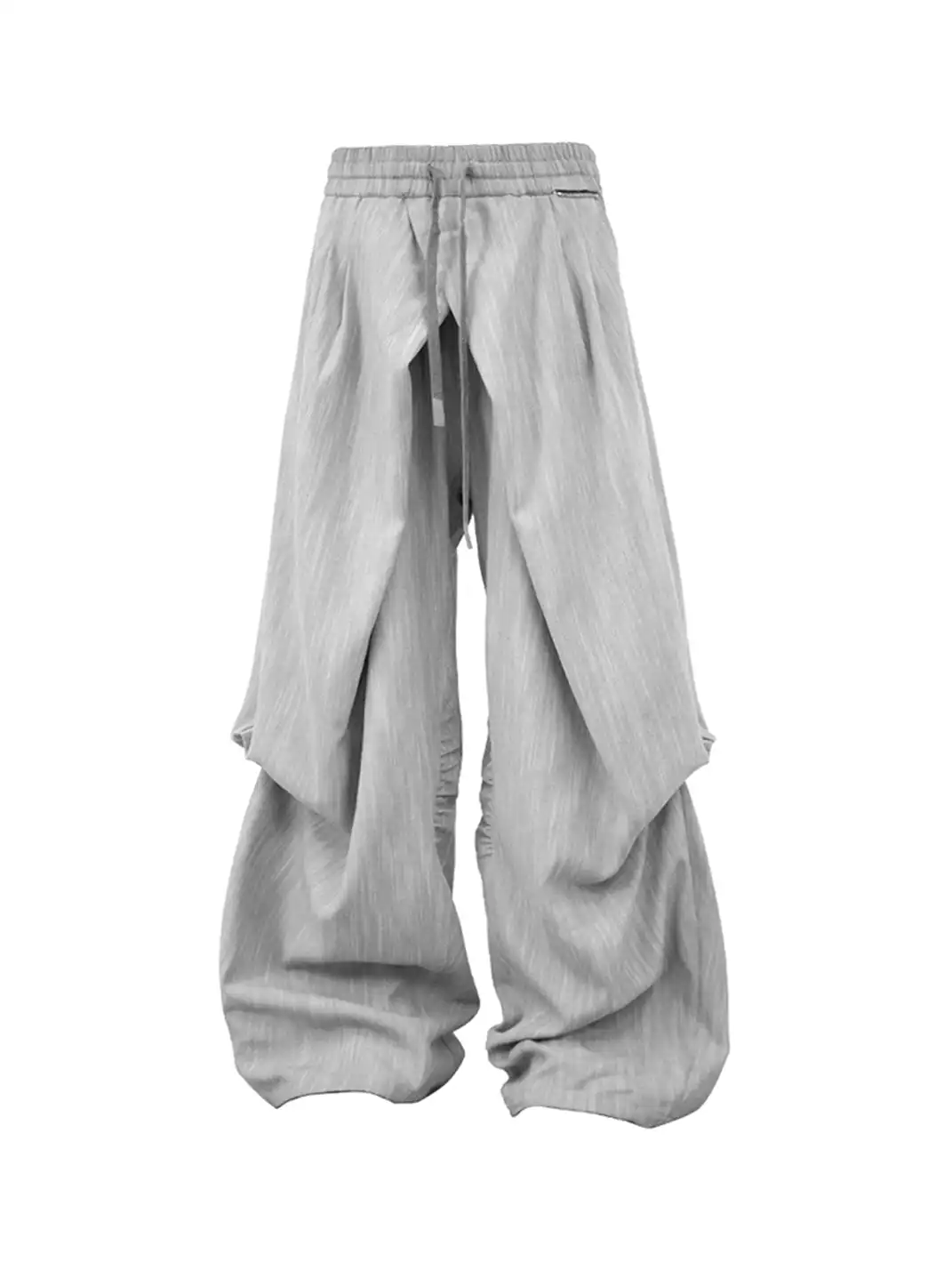 RELABEL | Striped Textured Cross-Wavy Casual Trousers