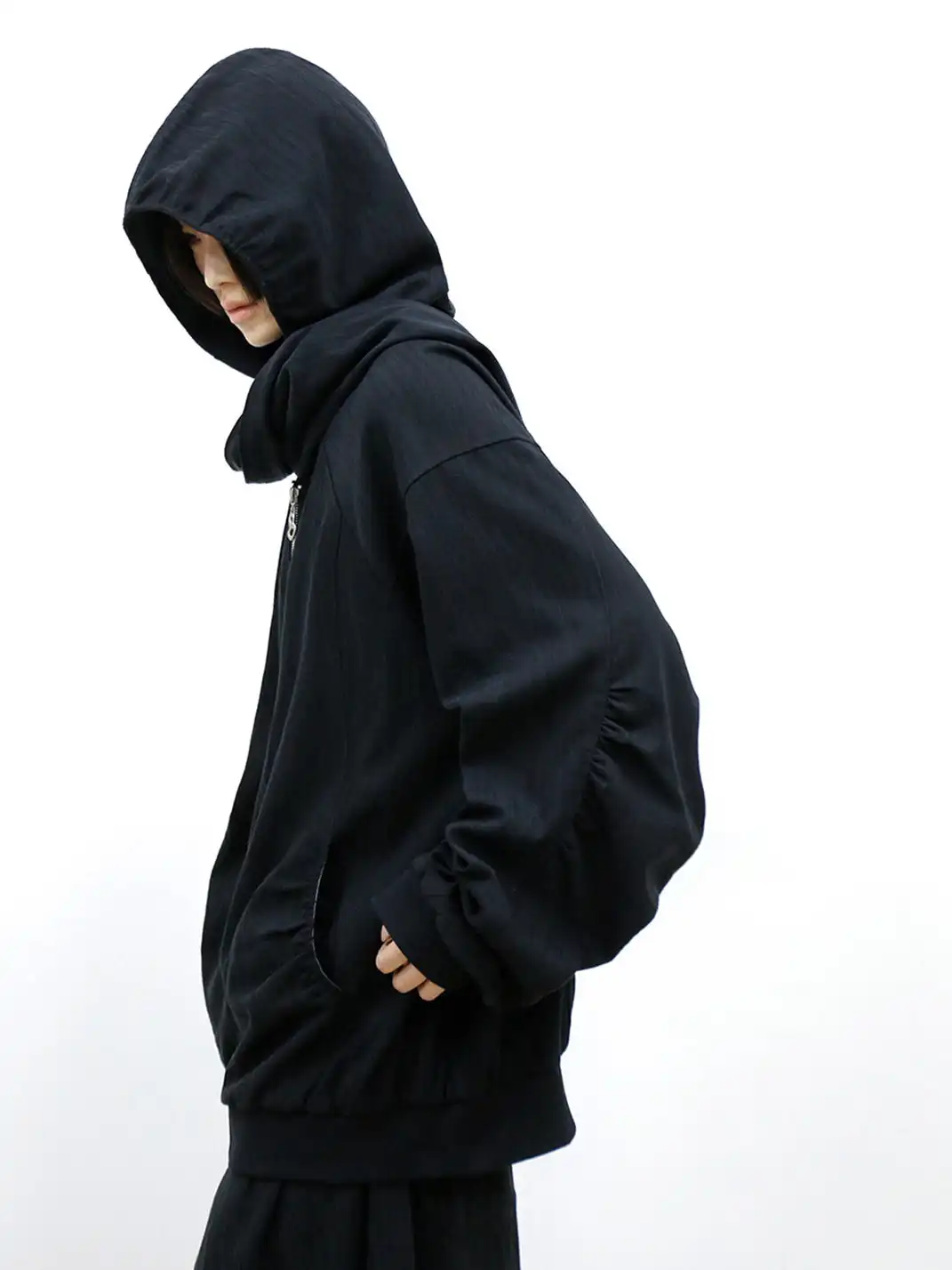 RELABEL | Hooded Striped Textured Jacket