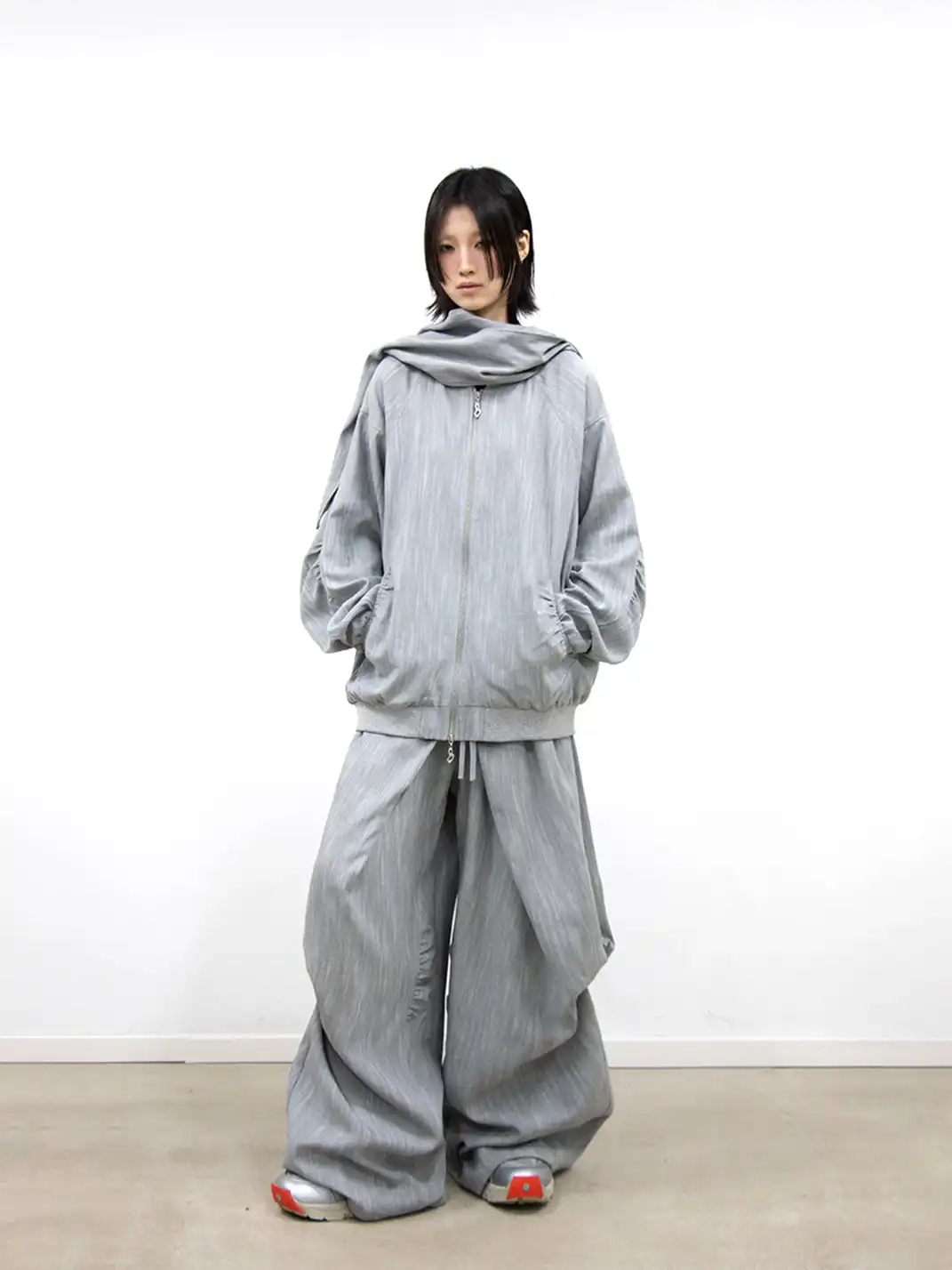 RELABEL | Hooded Striped Textured Jacket