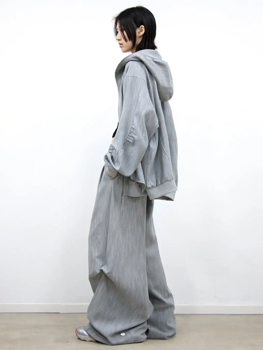 RELABEL | Hooded Striped Textured Jacket