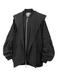 RELABEL | Hooded Striped Textured Jacket