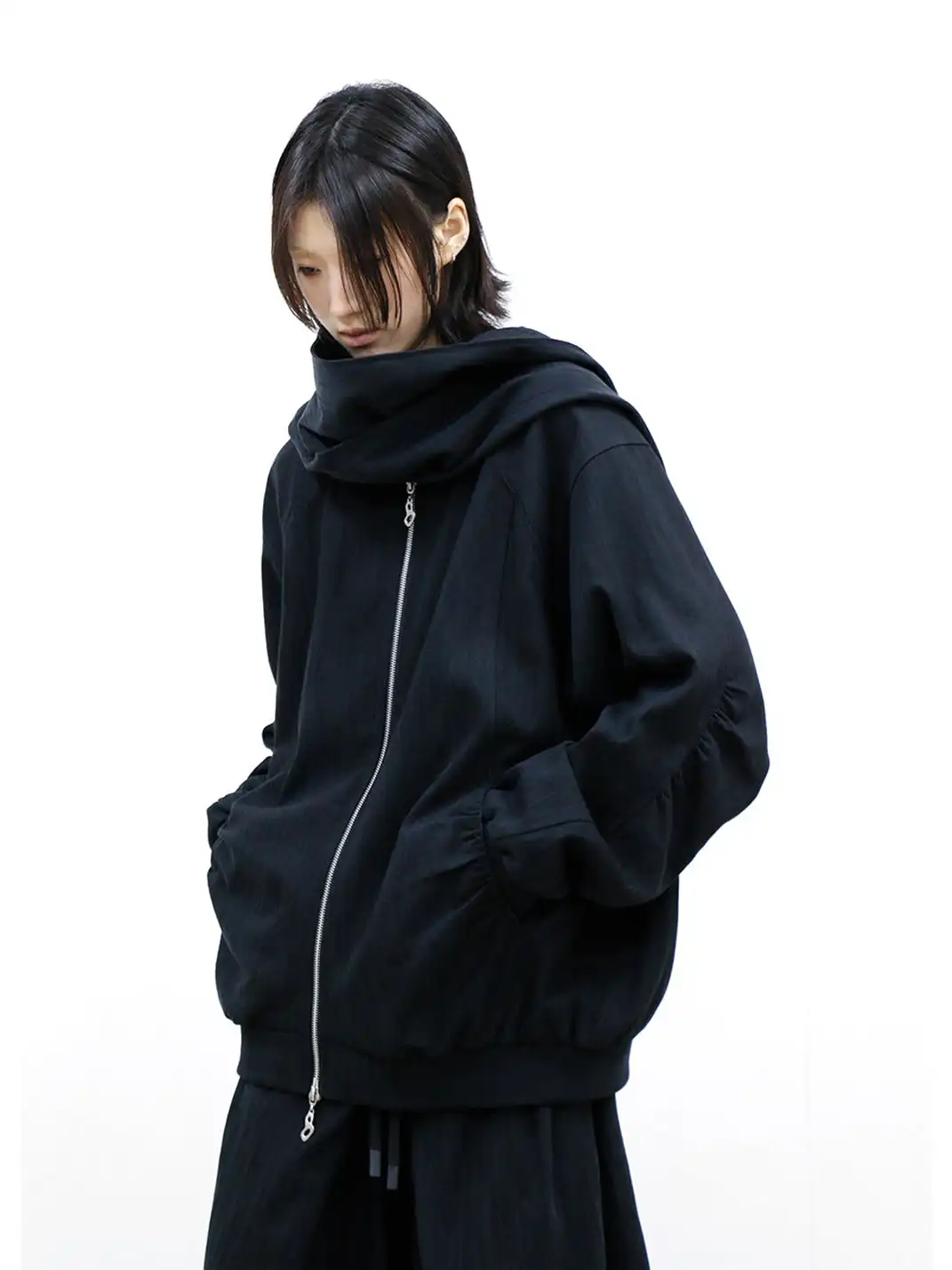 RELABEL | Hooded Striped Textured Jacket
