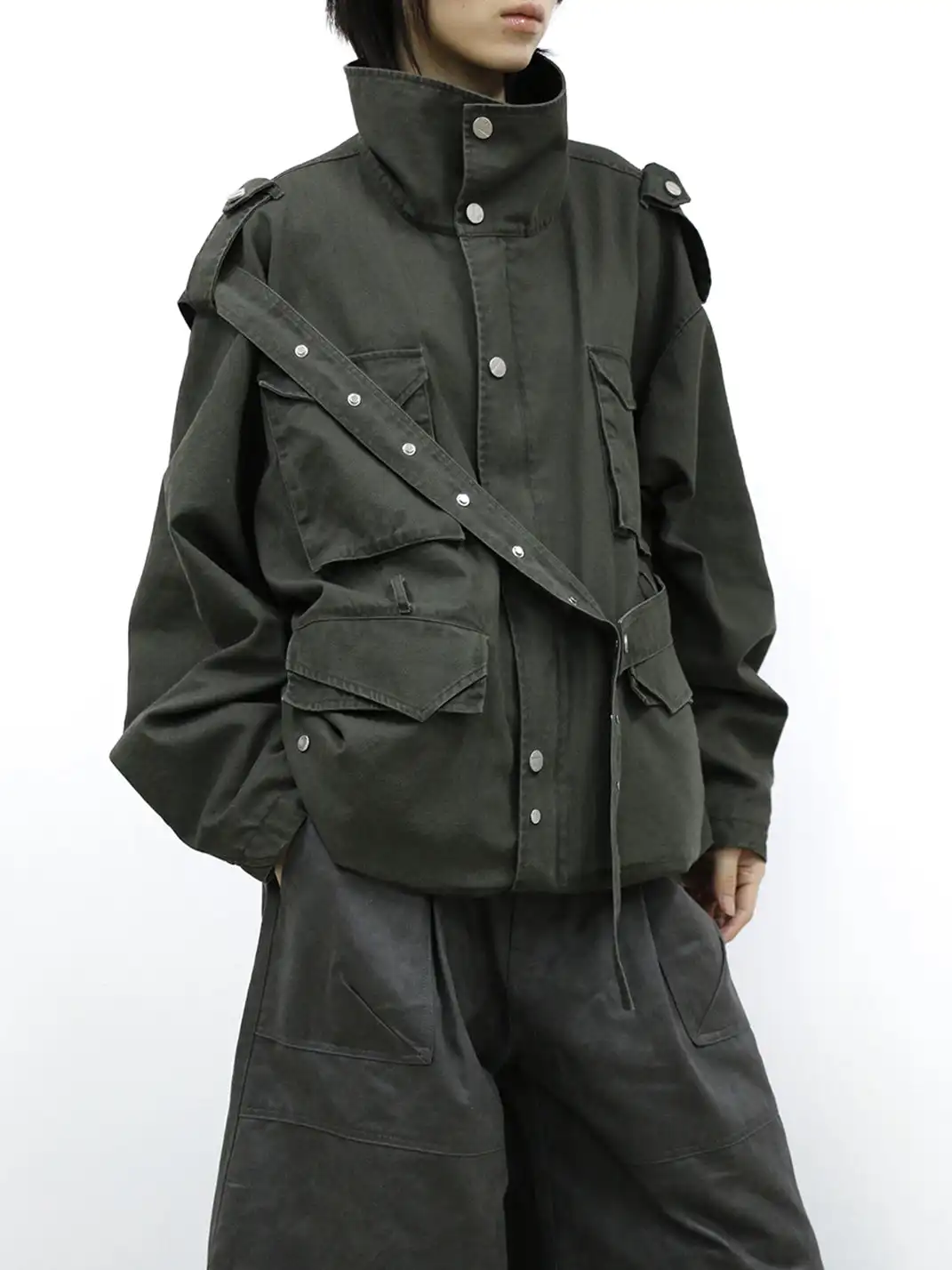 RELABEL | Multi-Faceted Washed And Distressed Jacket