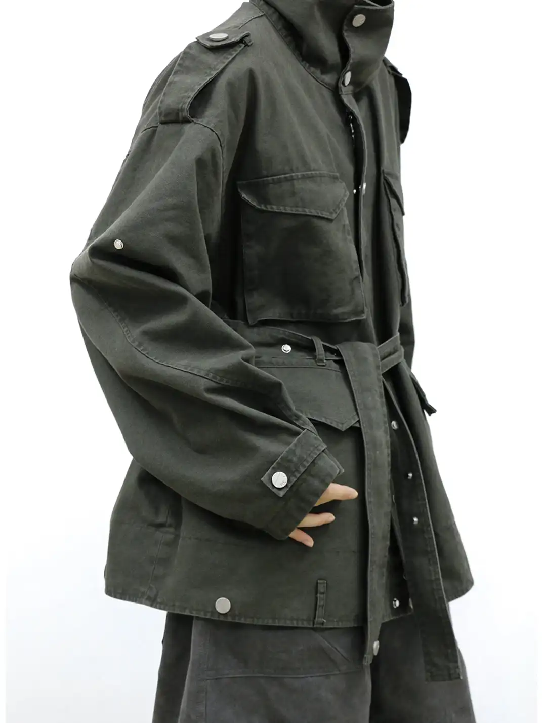 RELABEL | Multi-Faceted Washed And Distressed Jacket