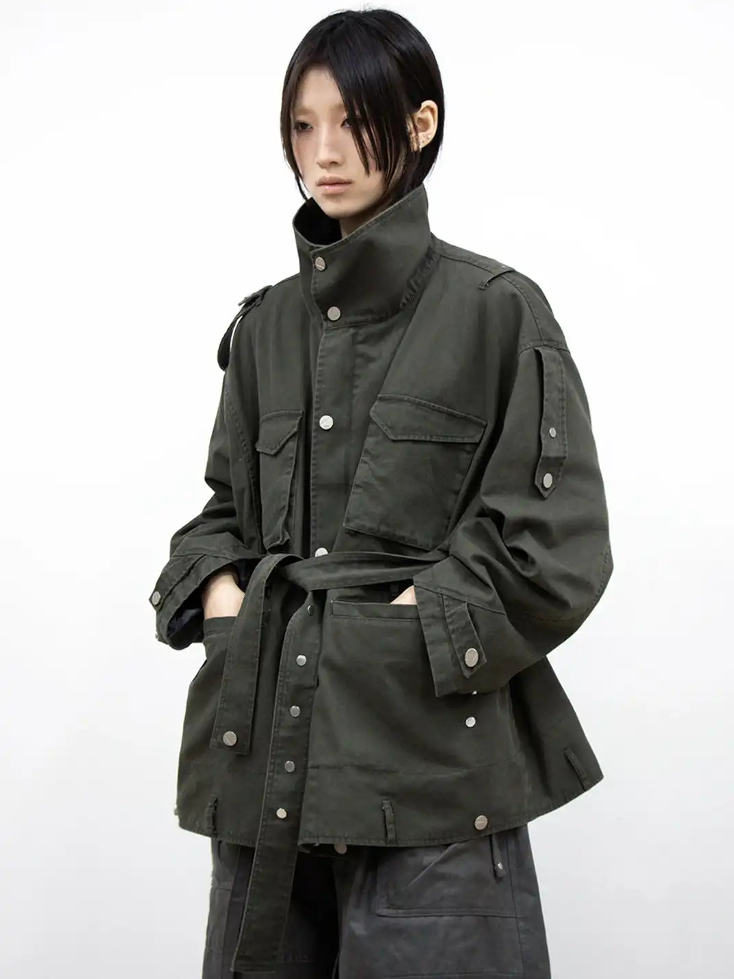 RELABEL | Multi-Faceted Washed And Distressed Jacket