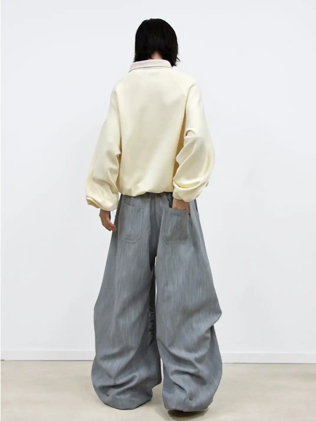 RELABEL | Color-Blocked Adjustable Long-Sleeved Calfskin