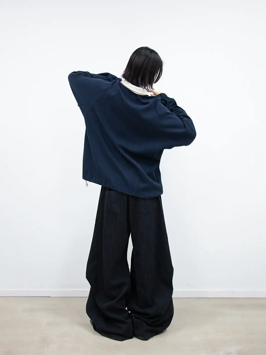 RELABEL | Color-Blocked Adjustable Long-Sleeved Calfskin