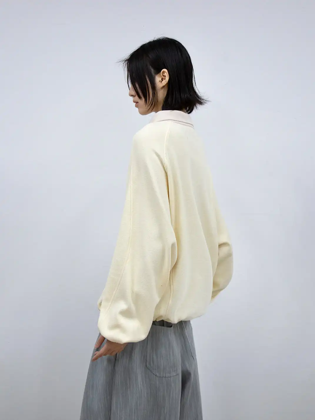 RELABEL | Color-Blocked Adjustable Long-Sleeved Calfskin
