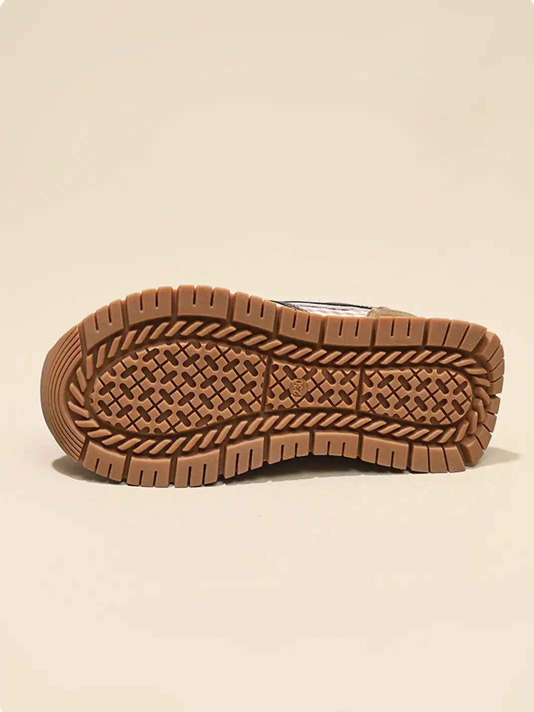 GRACE PANDA | Gingham Print Hidden Wedge Sneakers-Khaki