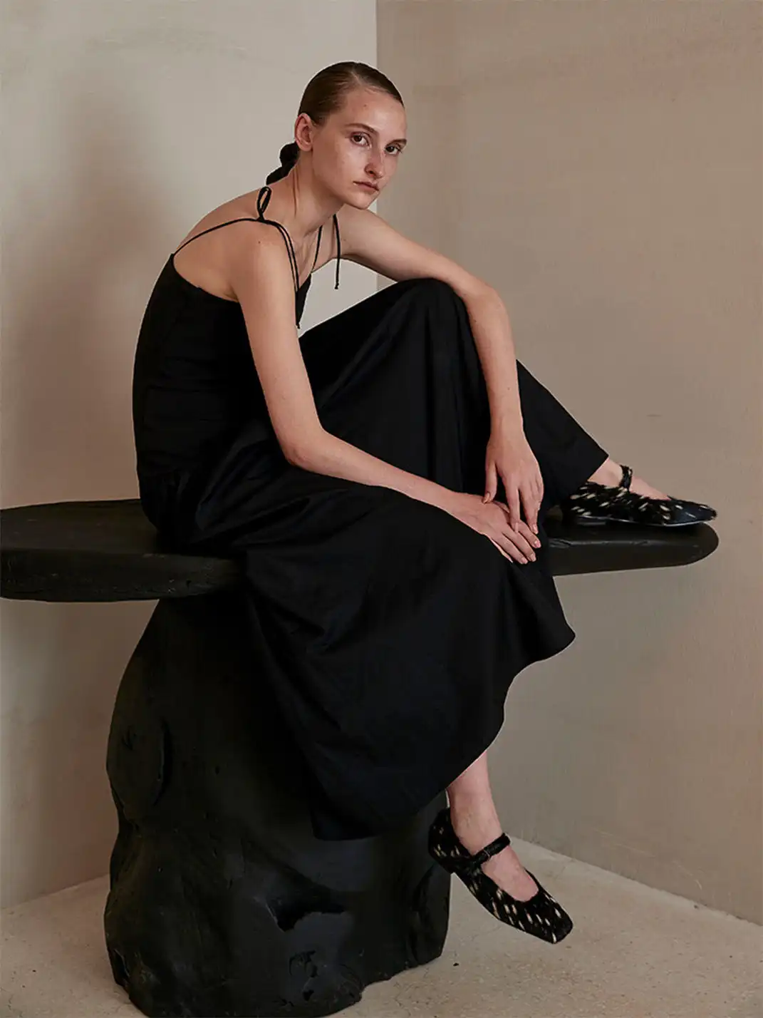 Le' Murmure | Genuine Leather And Horsehair Handmade Mary Jane Shoes