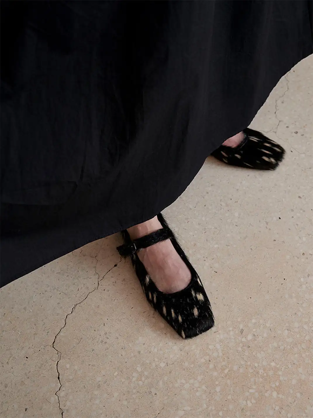Le' Murmure | Genuine Leather And Horsehair Handmade Mary Jane Shoes