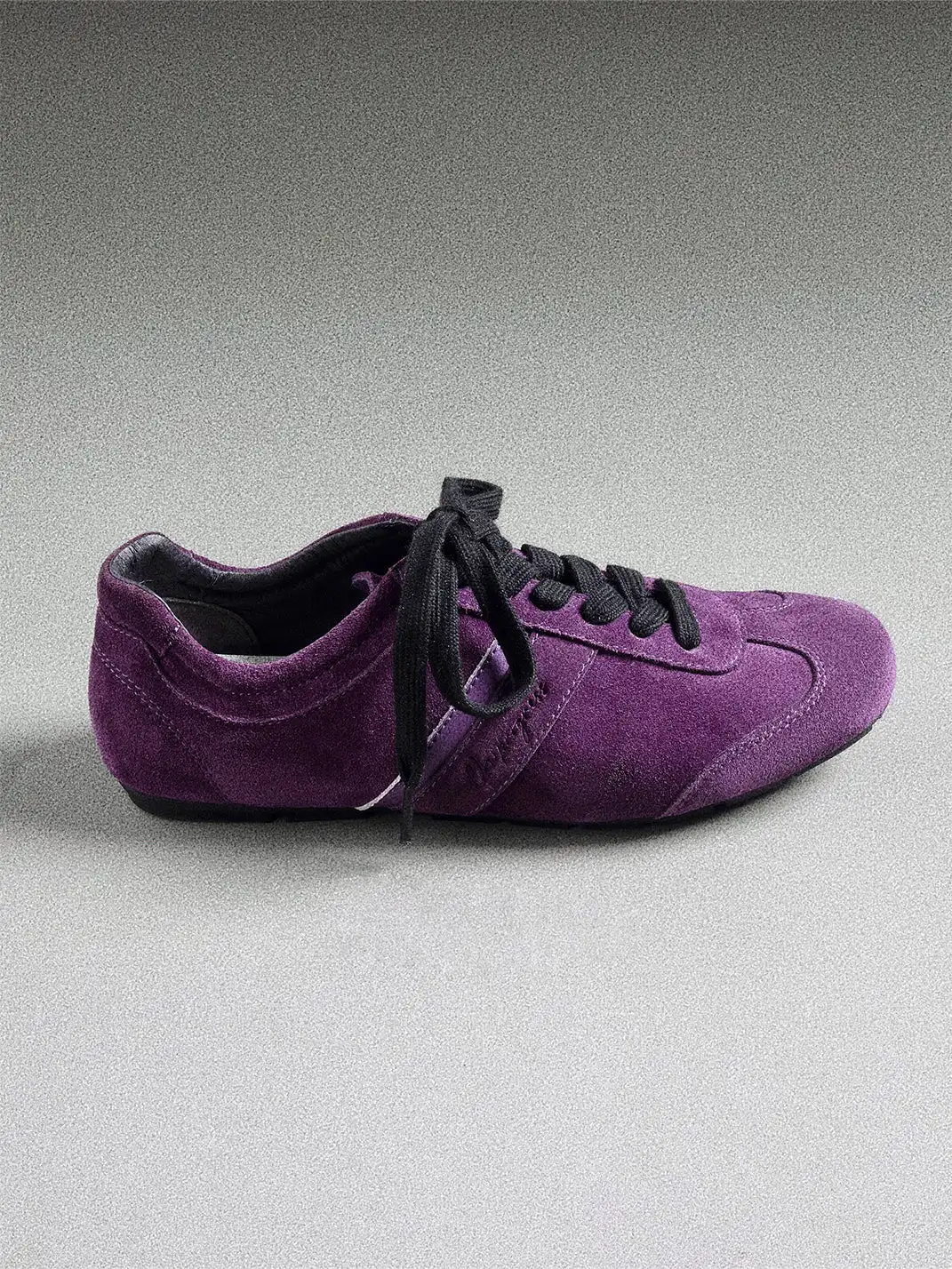 VOWPROGRESS | High-Gloss Suede Calfskin German Training Shoes-Purple