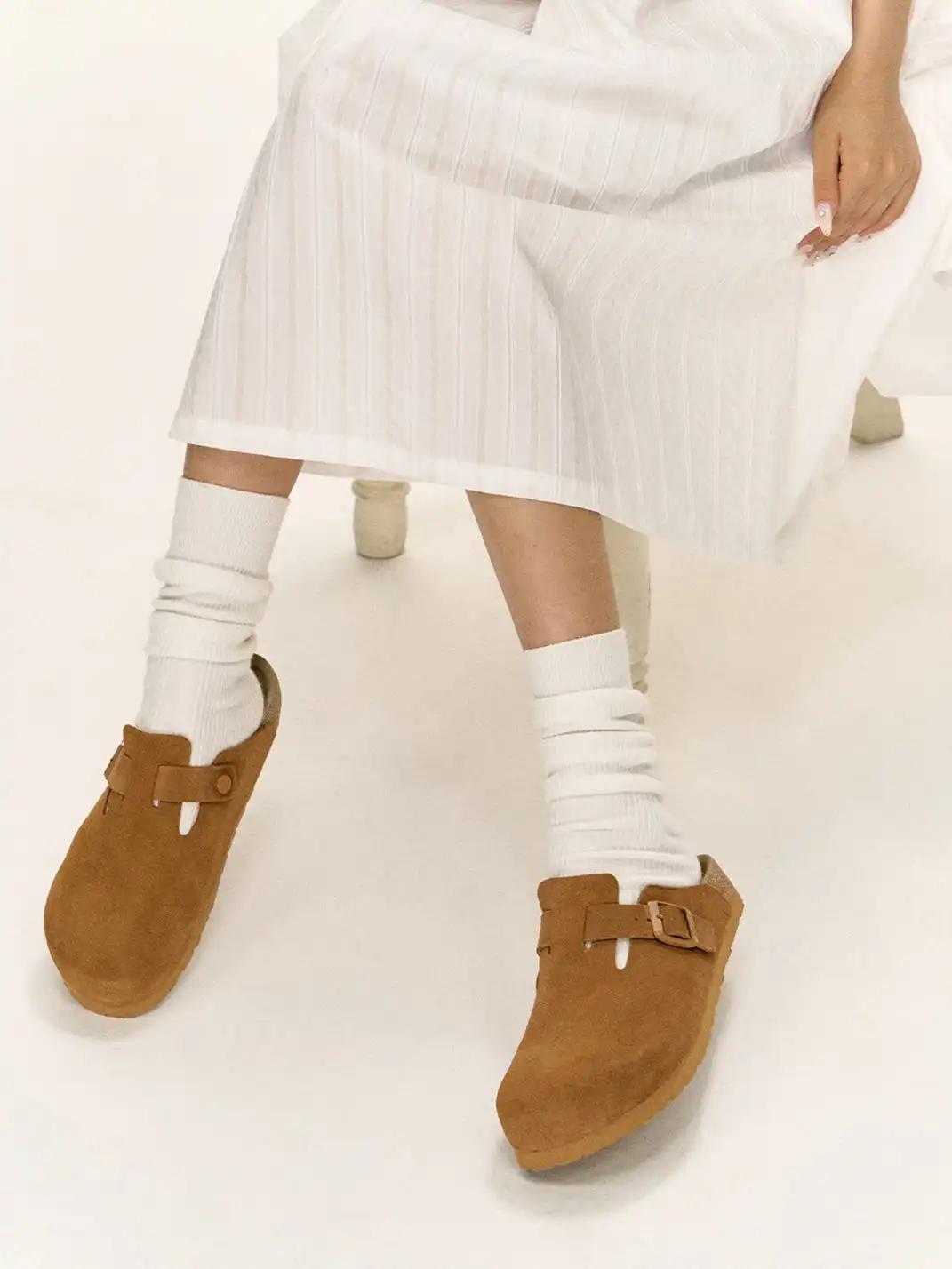 ARISEISM | Leather Platform Slippers Birkenstocks