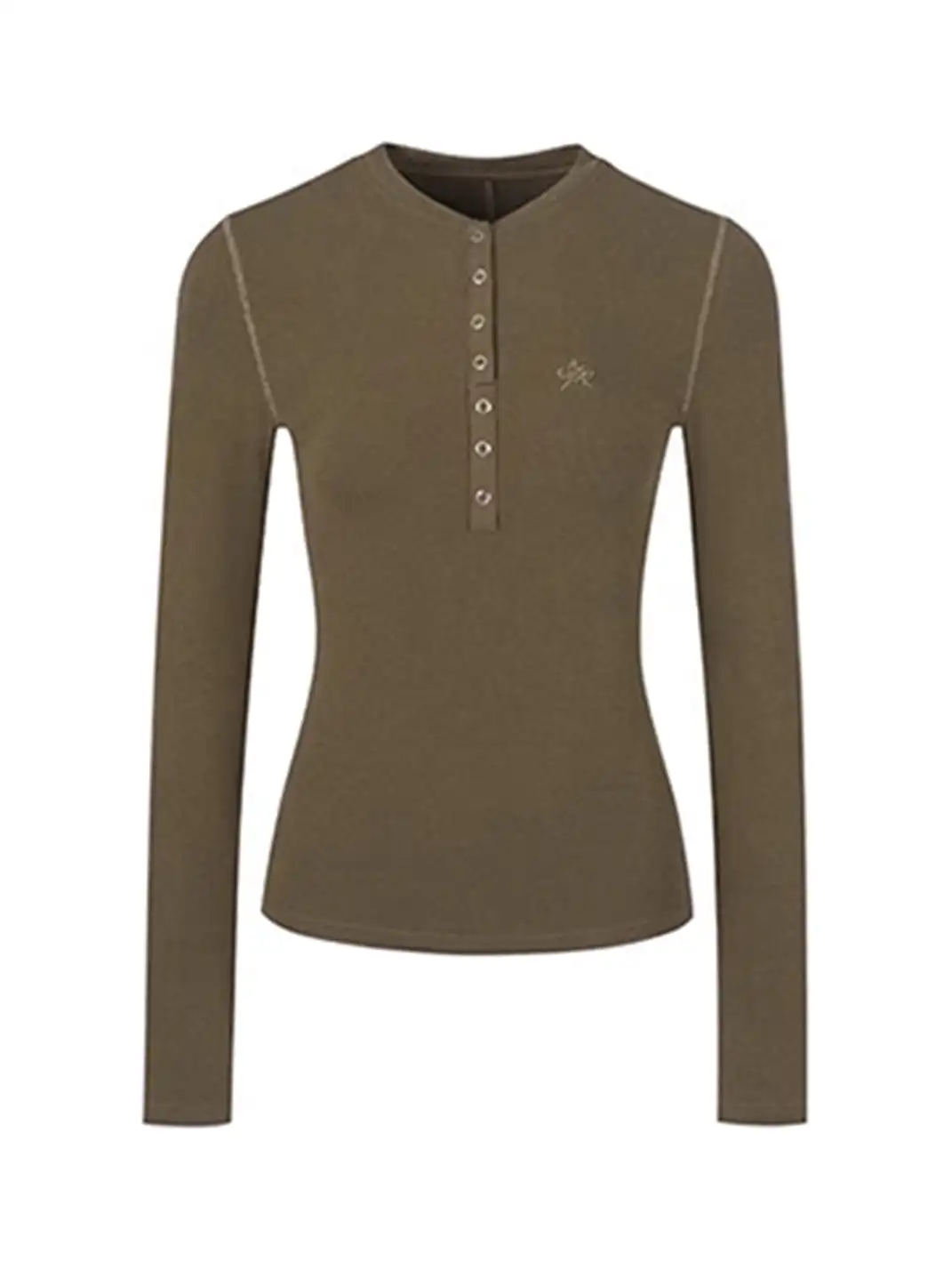 ARISEISM | Henley Collar Slim-Fit Tee
