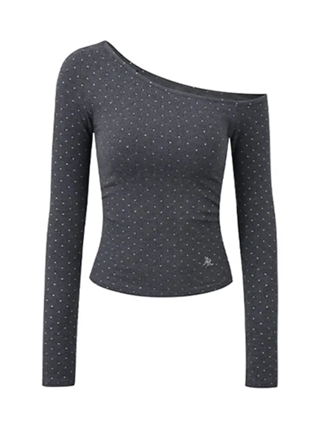ARISEISM | Rhinestone-Studded Off-Shoulder Tee