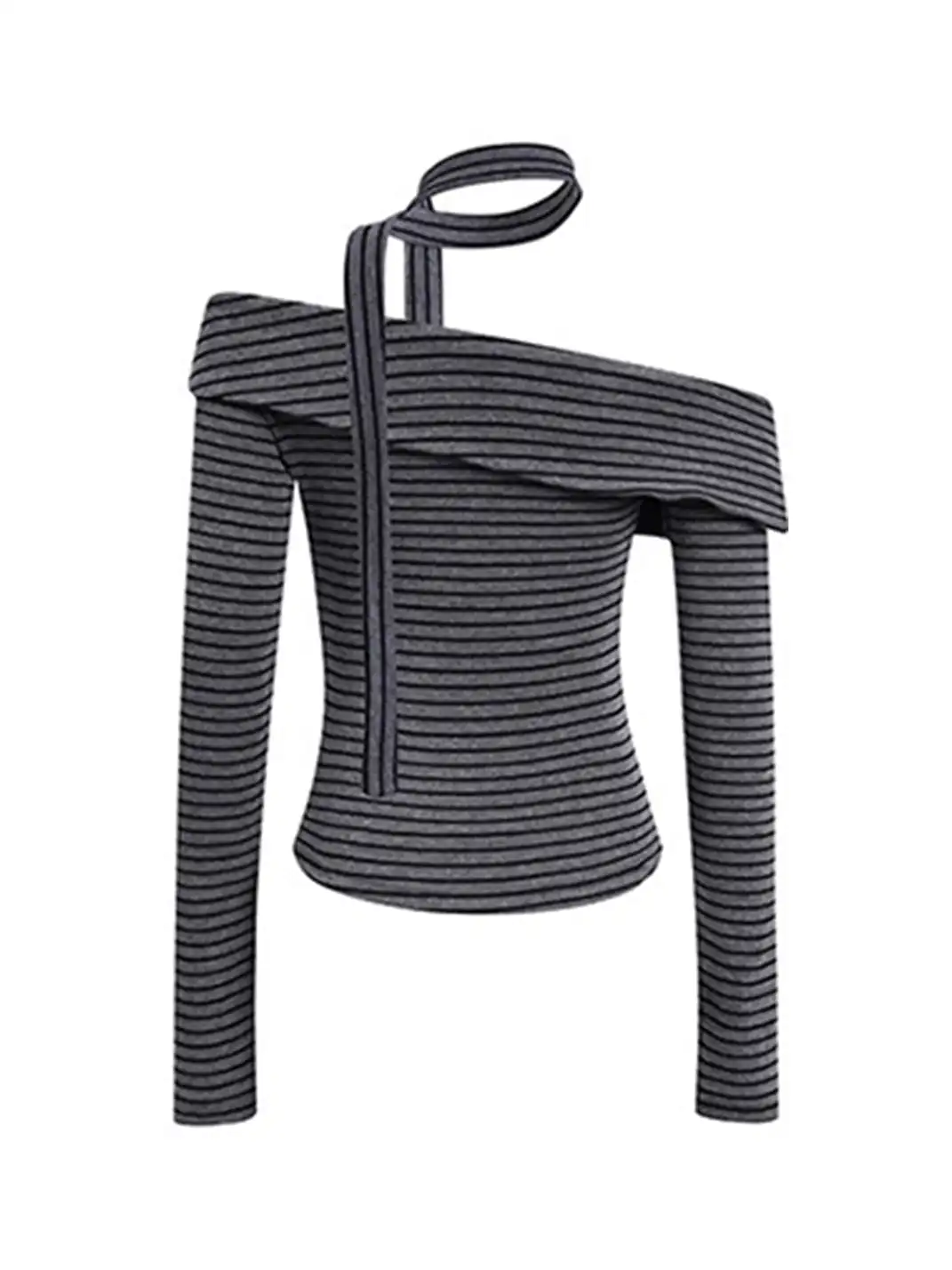 ARISEISM | Striped Off-Shoulder Top