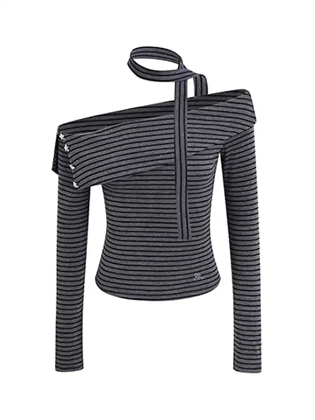 ARISEISM | Striped Off-Shoulder Top