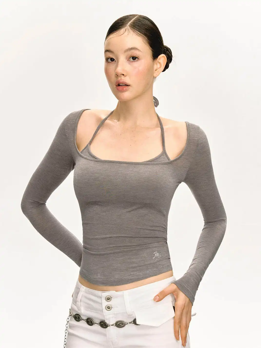 ARISEISM | Faux Two-Piece Halter Neck Tee