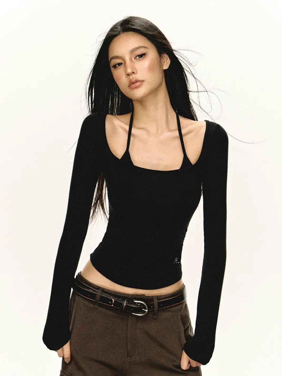 ARISEISM | Faux Two-Piece Halter Neck Tee