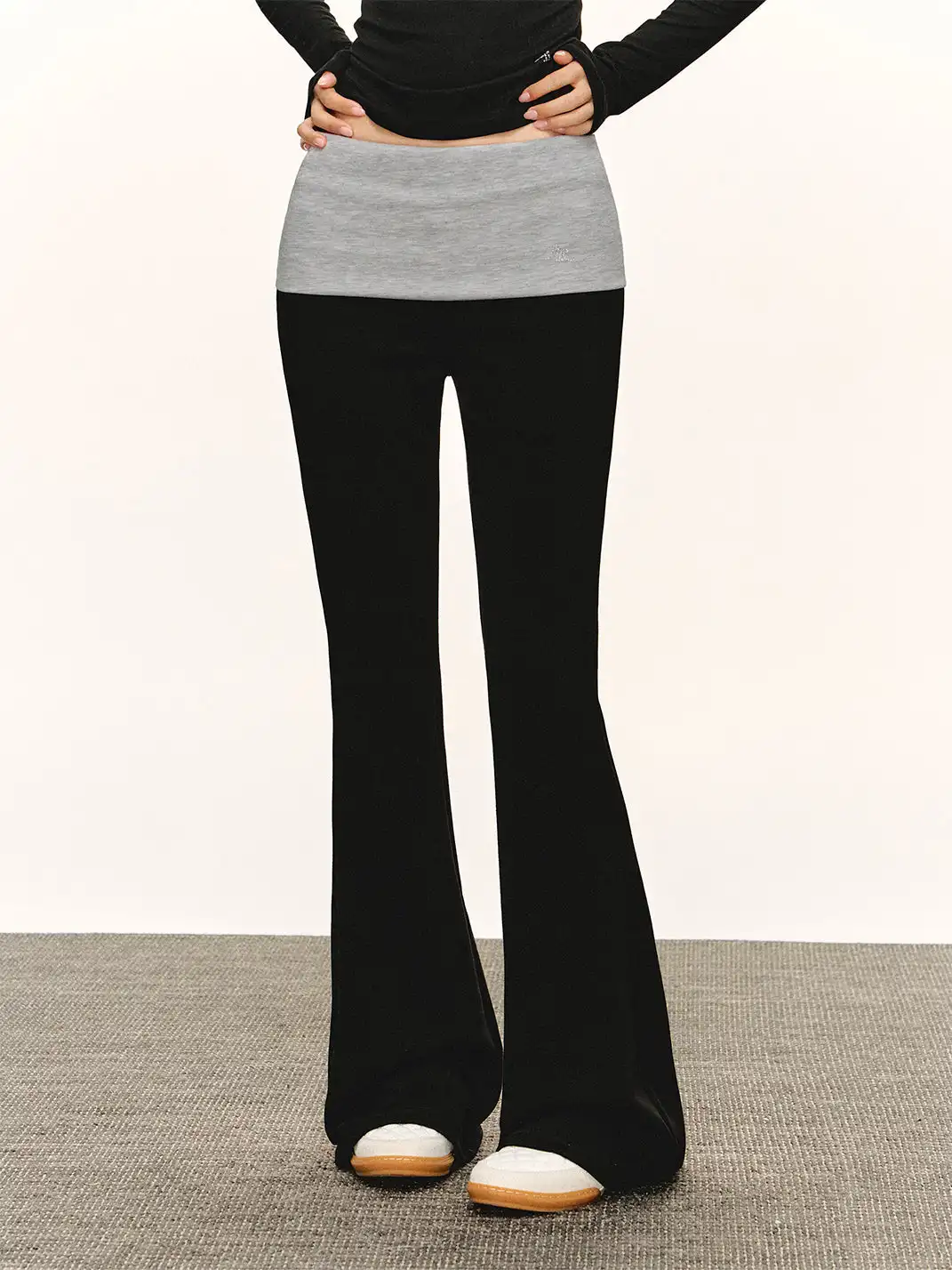 ARISEISM | Waist-Turn Slim-Fit Flared Pants