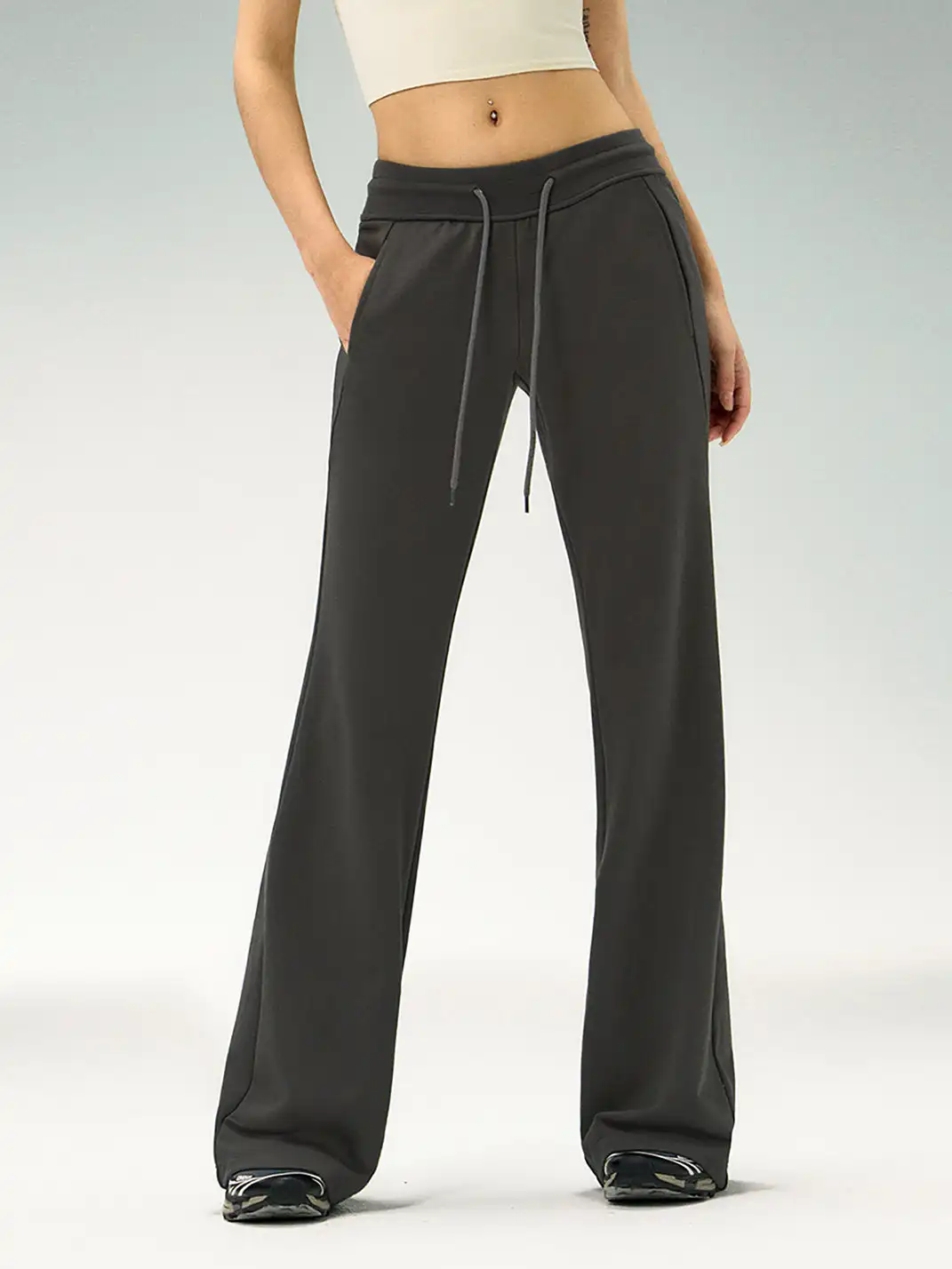ARISEISM | Slightly Flared Grey Yoga Sweatpants